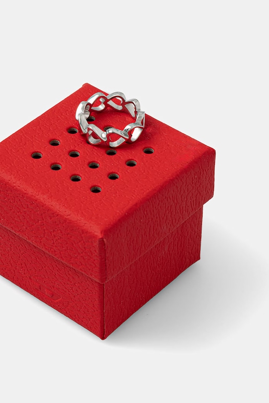 Аксесуари Diesel каблучка жіноча з хірургічної сталі без каменю DX1669040 срібний