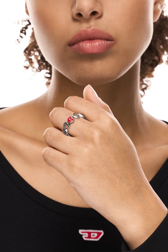 Diesel inel pentru femei, din oțel chirurgical fără piatră argintiu DX1669040