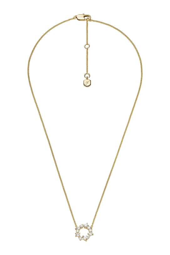 Fossil naszyjnik z zawieszką damski z kryształem Ellis JA7295710 złoty AA00