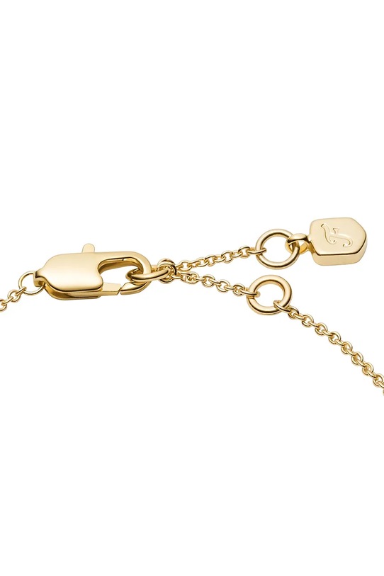 Akcesoria Fossil bransoletka damska metalowa z kryształem Sutton JA7299710 złoty