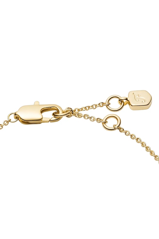 Akcesoria Fossil bransoletka damska metalowa z kryształem Sutton JA7299710 złoty