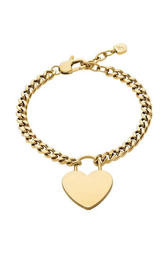 Fossil bransoletka damska ze stali nierdzewnej bez kamienia Sutton złoty JF04959710