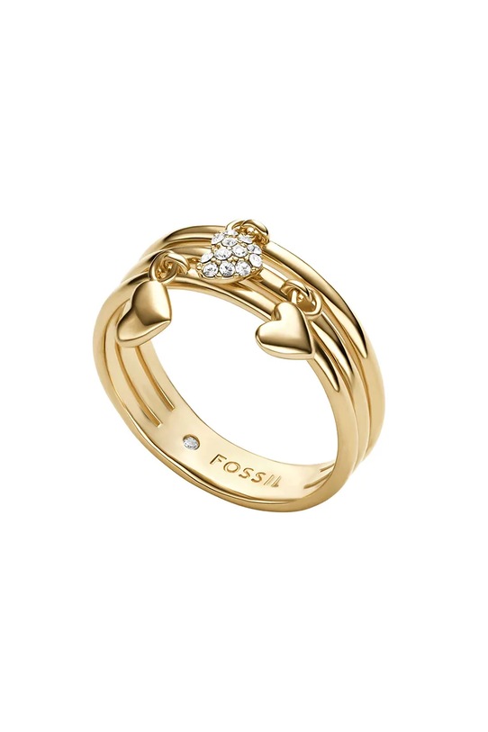 Fossil pierścionek damski z kryształem Sutton JA7304710 złoty AA00