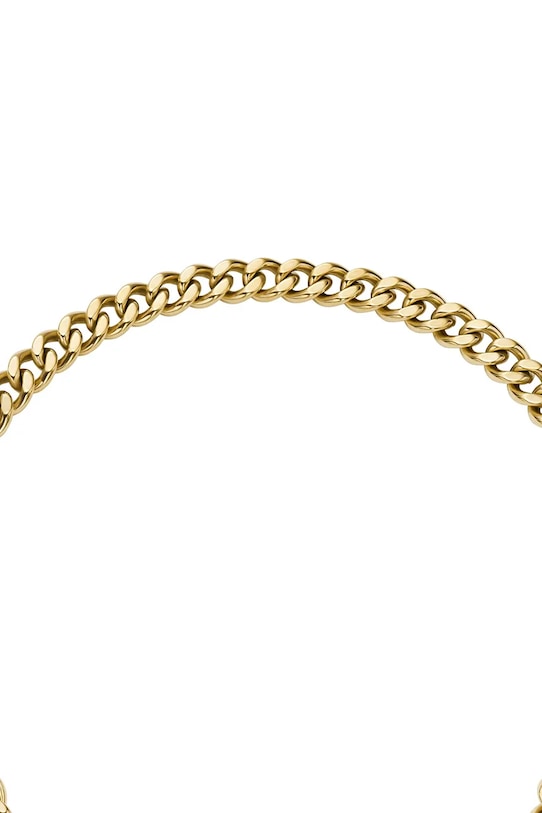 Akcesoria Fossil naszyjnik damski ze stali chirurgicznej z kryształem Carlie JF04956710 złoty