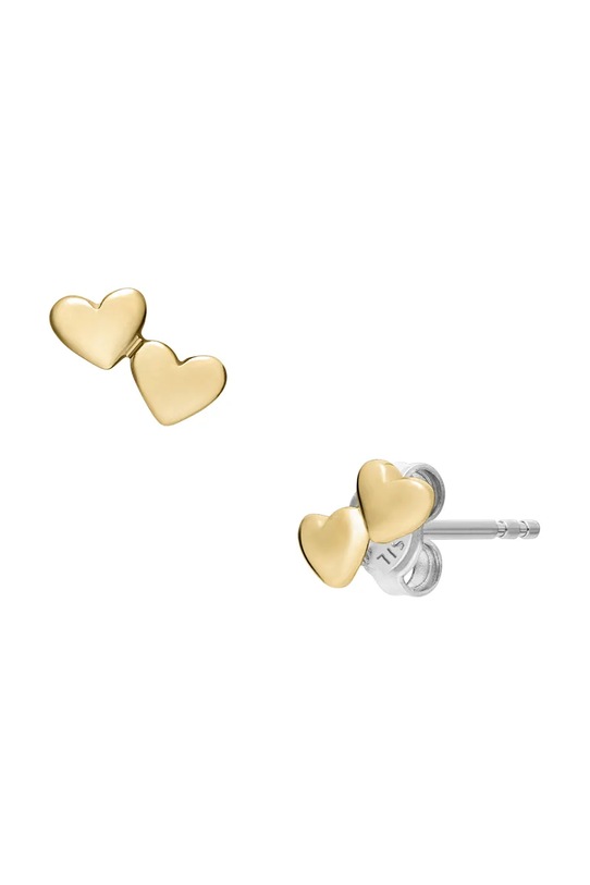 Fossil kolczyki damskie bez kamienia Sutton złoty JA7301710