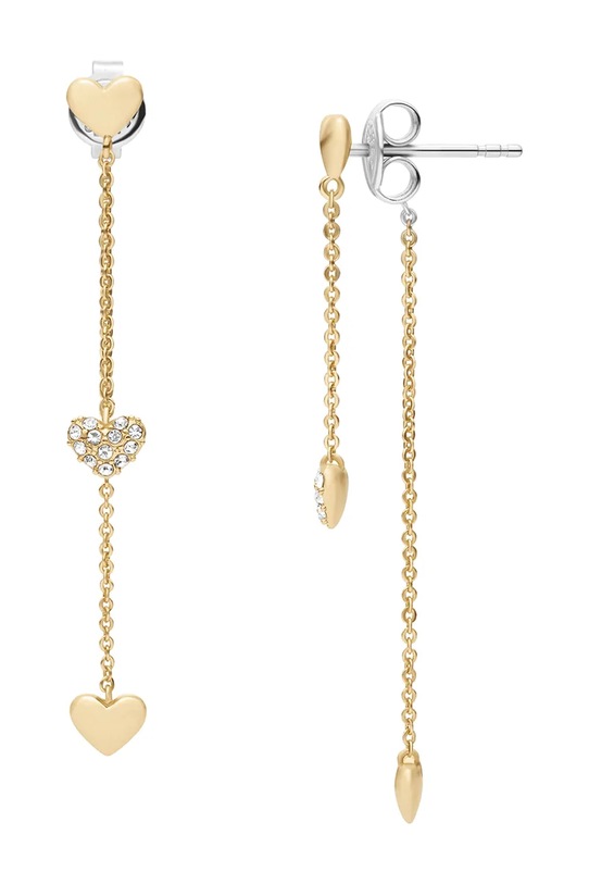 Akcesoria Fossil kolczyki damskie kryształowe Sutton JA7300710 złoty