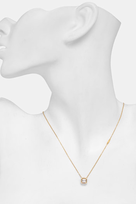 Michael Kors dámsky náhrdelník s príveskom z pozláteného striebra so zirkónom zlatá MKC1843710