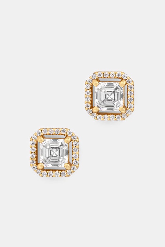 Michael Kors σκουλαρίκια γυναικεία από επιχρυσωμένο ασήμι με ζιργκόν χρυσαφί MKC1845710