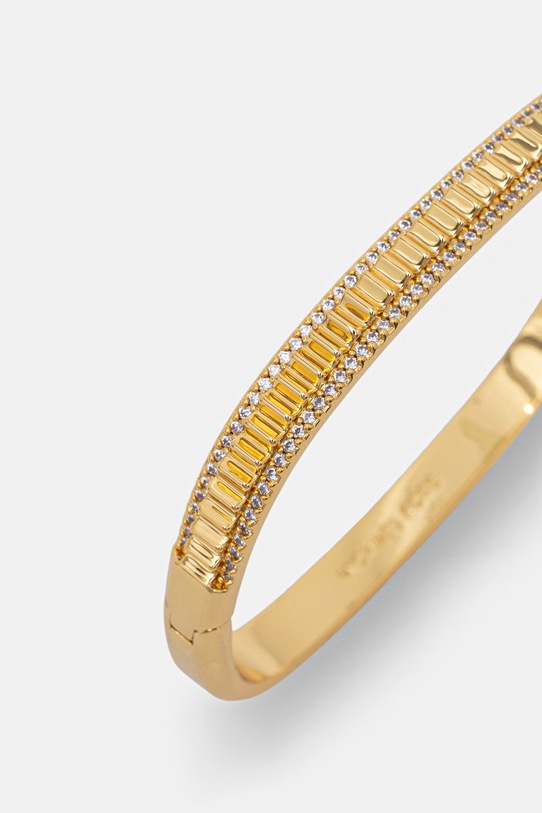 Michael Kors βραχιόλι γυναικείο ορειχάλκινο με ζιργκόν MKJ8610710 χρυσαφί AA00