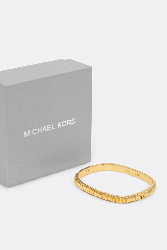 Αξεσουάρ Michael Kors βραχιόλι γυναικείο ορειχάλκινο με ζιργκόν MKJ8610710 χρυσαφί