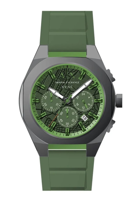 Armani Exchange zegarek sportowy damski Sync zielony AX4292