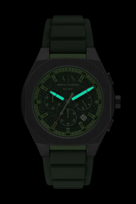 Armani Exchange zegarek sportowy damski Sync zielony AX4292