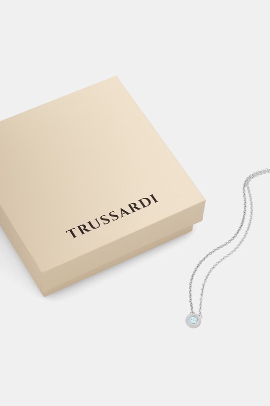 Trussardi naszyjnik damski ze stali nierdzewnej T-LOGO srebrny TJAXC109