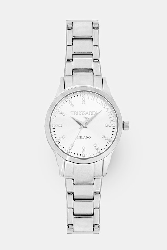 Trussardi zegarek męski T-BENT srebrny R2453141504