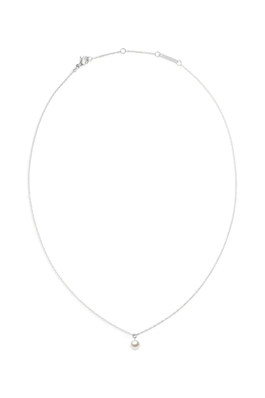 Daniel Wellington náhrdelník s přívěskem dámský z nerezové oceli s perlou stříbrná DW00401957