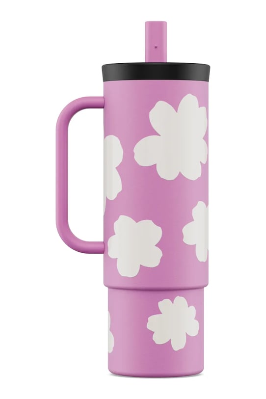 24bottles kubek termiczny ze słomką Straw Cup 800 Daydreaming Pink Straw.800.DaydreaPink różowy AA00