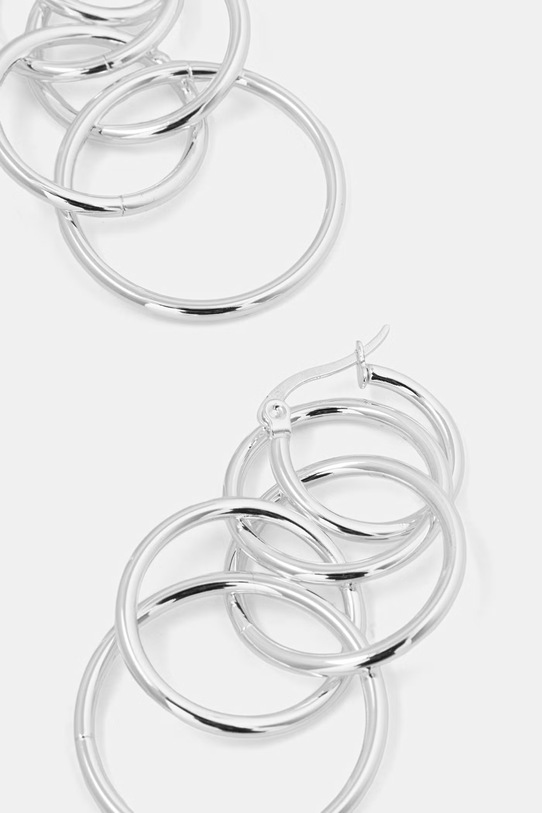 Akcesoria Lilou kolczyki damskie posrebrzane 261/60/KOL/SR srebrny