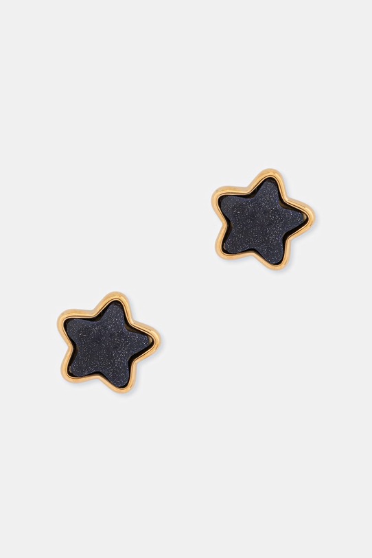 Lilou náušnice dámske pozlátené s lešteným sklom Mini Icons zlatá 176/10/KOL/26/CZB/PO