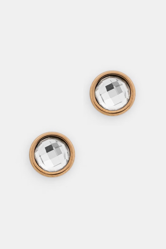 Lilou náušnice dámske pozlátené Mini Icons zlatá 176/7/KOL/1/BIA/PO