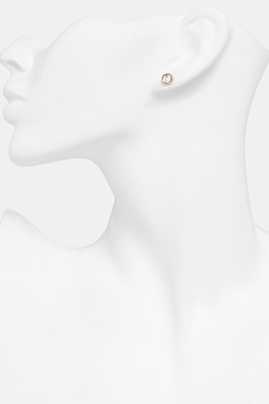 Doplnky Lilou náušnice dámske pozlátené Mini Icons 176/7/KOL/1/BIA/PO zlatá