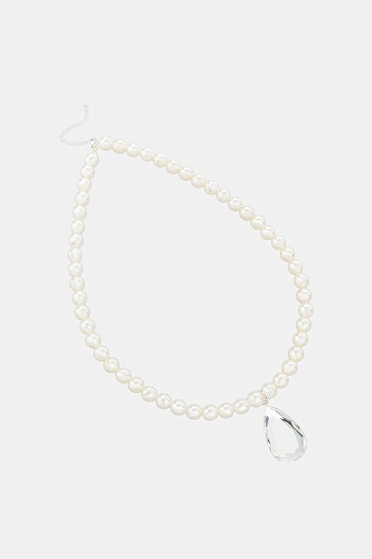 Lilou naszyjnik damski z masy perłowej Glamour beżowy 275/380/LAN/PEB/BIA/SR