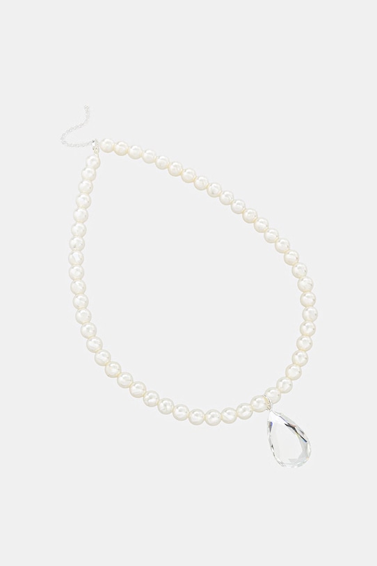 Lilou naszyjnik damski z masy perłowej Glamour beżowy 275/380/LAN/PEB/BIA/SR