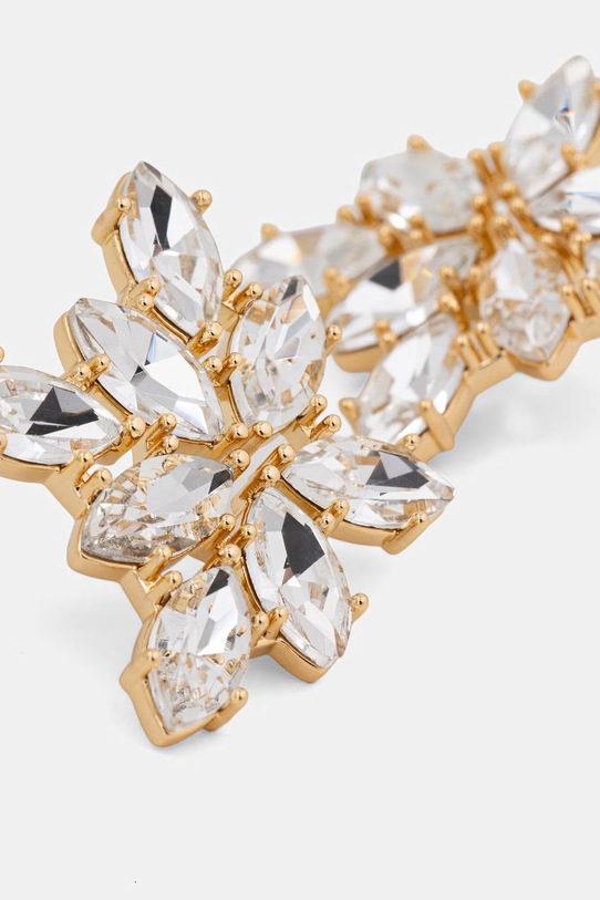 Lilou náušnice dámske pozlátené s lešteným sklom Glamour 275/30/KOL/BIA/KR/PO zlatá AA00