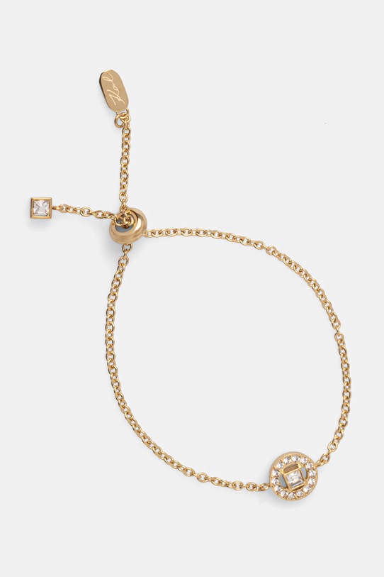 Karl Lagerfeld náramok dámsky z nehrdzavejúcej ocele s kryštálom zlatá KLBJX13