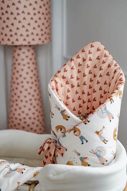 La Millou cuscino cono neonato HEARTBEAT PINK MUSIC Planet friendly rosa 144168.Rozek.Niemowlecy