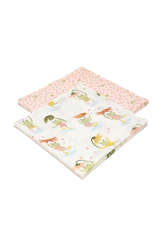La Millou pieluszka niemowlęca FROGS 2-pack 2-pack różowy 148980.Zestaw.pieluszek