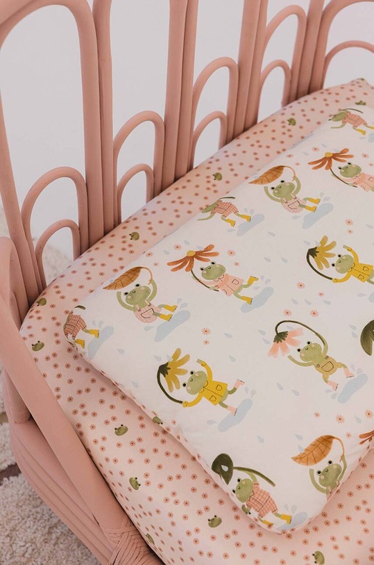 Dievča Detská posteľná bielizeň La Millou FROGS 148866.Komplet.Poscieli ružová