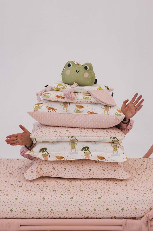 Detská posteľná bielizeň La Millou FROGS 148866.Komplet.Poscieli ružová