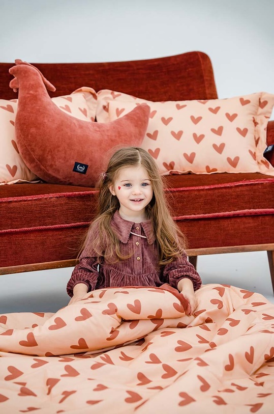 DÍVKA Kojenecké povlečení La Millou HEARTBEAT PINK 141477.Komplet.Poscieli růžová