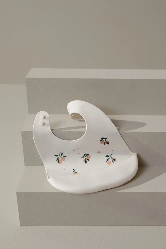 Fete Liewood bavetă pentru bebeluși Tilda Printed Silicone Bib 2-Pack LW14795 bej