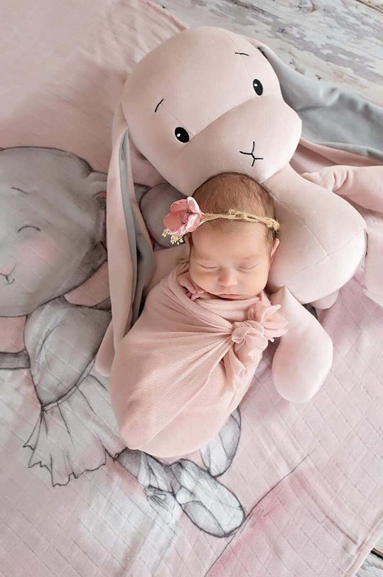 Dětská plyšová hračka Effiki růžová Krolik.Effik.L.013.03