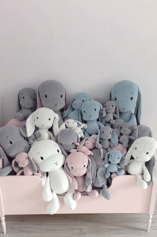 Effiki przytulanka niemowlęca 50 cm szary Krolik.Effik.L.013.034