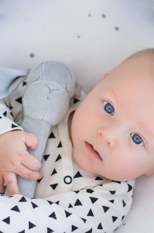 Effiki grzechotka niemowlęca Grzechotka.Effik.RBGR szary