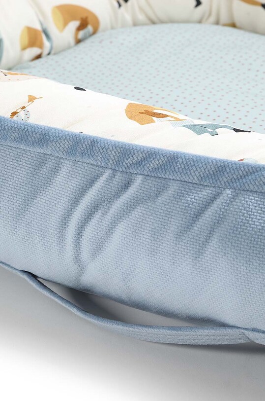 La Millou kokon niemowlęcy Best Nest Velvet HEARTBEAT BLUE MUSIC M 143904.Kokon.Best.Nest. niebieski