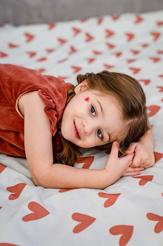 Detská posteľná bielizeň La Millou HEARTBEAT BLUE 141474.Komplet.Poscieli modrá AA00