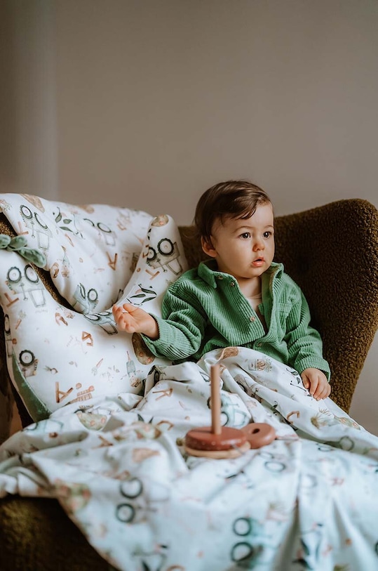 Kojenecká deka La Millou ABC FARM zelená 131801.Cieply.Koc.Minky