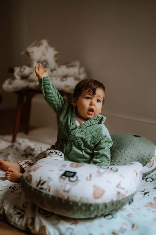 Kojicí polštář La Millou ABC FARM 132129.Poduszka.Kura.Ba zelená AA00