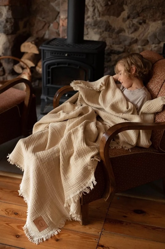 Kojenecká deka La Millou SAND béžová 150386.Koc.muslinowy.4.