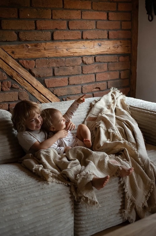 CHLAPEC Kojenecká deka La Millou SAND 150386.Koc.muslinowy.4. béžová