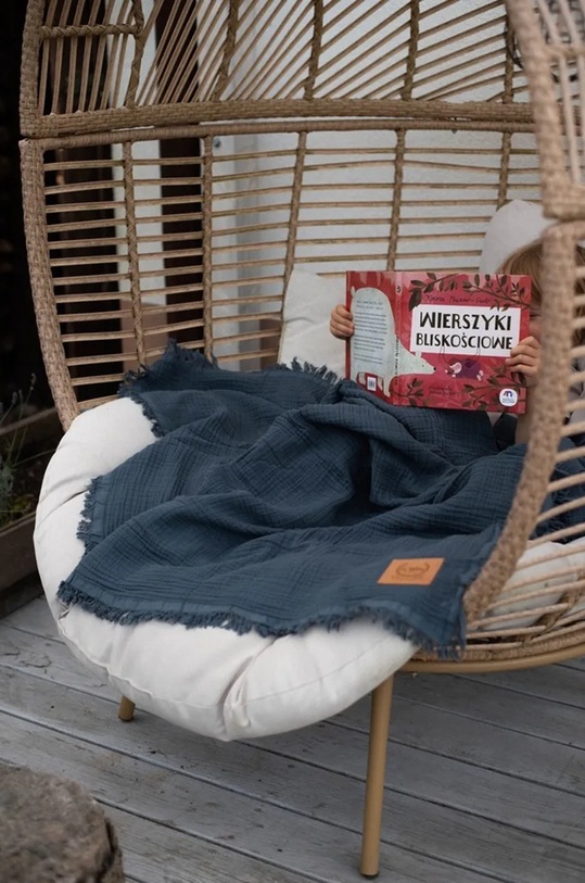 Dekica za bebe La Millou GRAPHITE 150383.Koc.muslinowy.4. tirkizna AA00