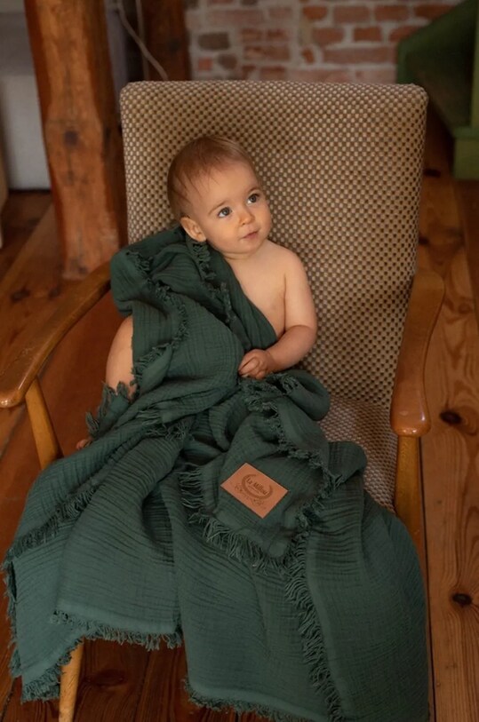 Одеяло для младенцев La Millou HERBAL Для младенцев зелёный 150380.Koc.muslinowy.4.