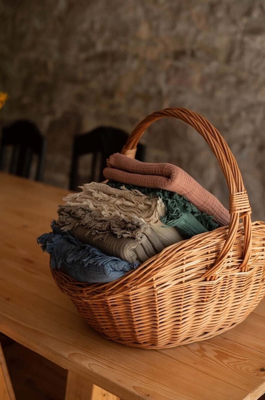 CHLAPEC Kojenecká deka La Millou TAUPE 150374.Koc.muslinowy.4. zelená