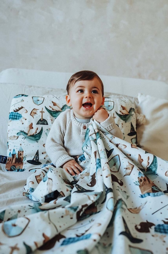 Kojenecká deka La Millou PRINCE modrá 115152.Cieply.Koc.Minky