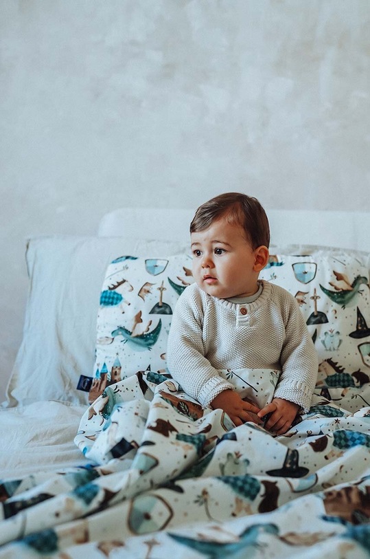 La Millou kocyk niemowlęcy PRINCE 115152.Cieply.Koc.Minky niebieski
