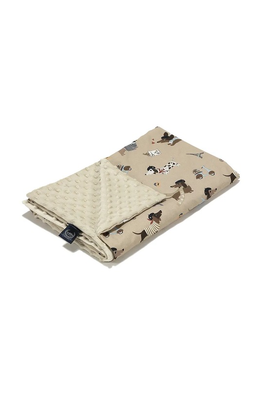 Kojenecká deka La Millou PIERRE THE DOG béžová 150197.Lekki.Koc.Minky.