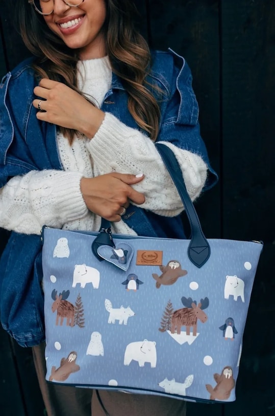 La Millou geanta ARCTIC FRIENDS albastru 150619.Torba.Feeria.ARC